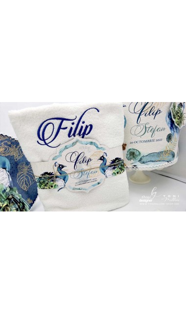 Trusou botez cu pauni pentru baieti Royal Peacock  9